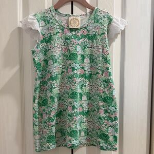 The Beaufort Bonnet Company Green and Pink Kids Top